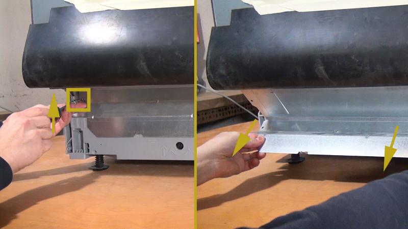 Sockelblende demontieren