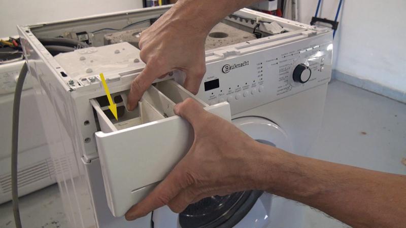 Waschmittelschublade entfernen Waschmittelschublade entfernen