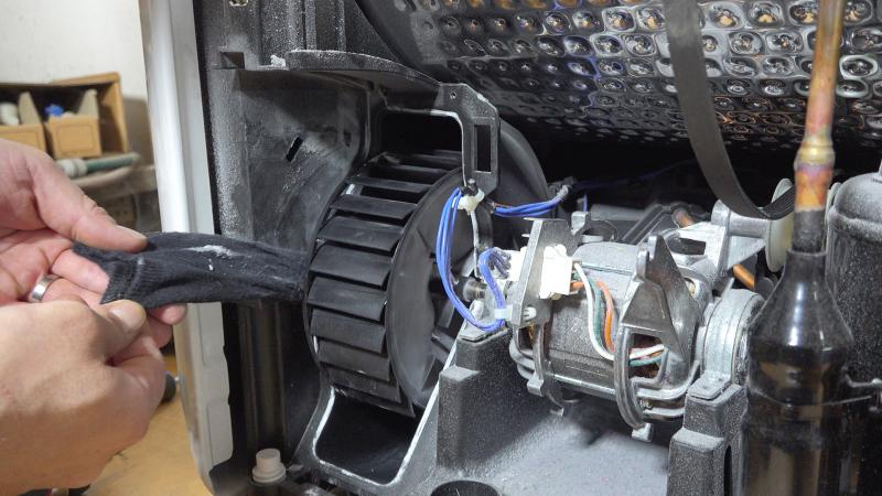 Socke im Lüfterrad Socke im Lüfterrad