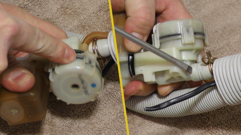 Schläuche des alten Aquastops lösen Schläuche des alten Aquastops lösen