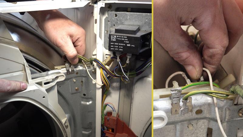 Kabel der Tür abstecken Kabel der Tür abstecken