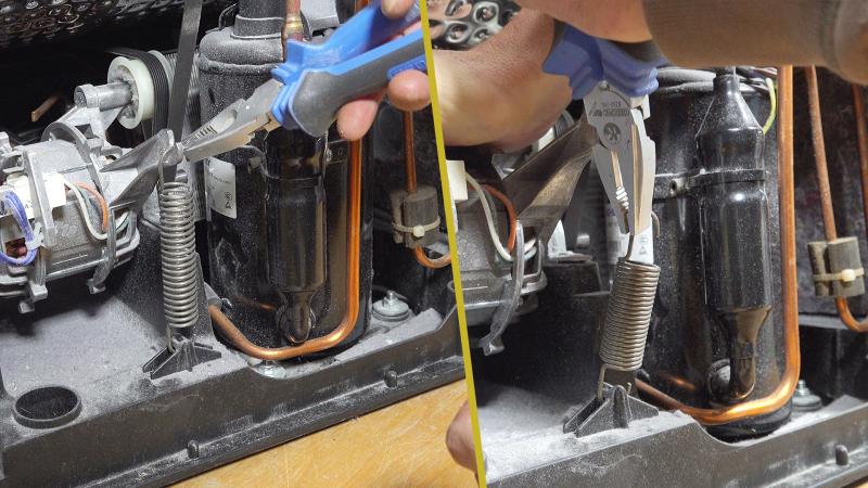 Motorfeder aushängen