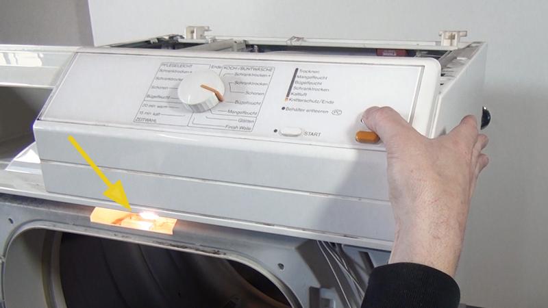 Trockner einschalten