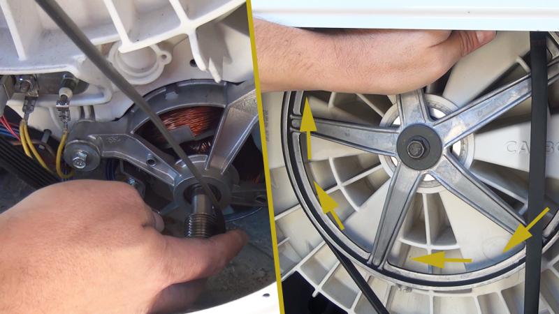 Antriebsriemen aufdrehen Antriebsriemen aufdrehen