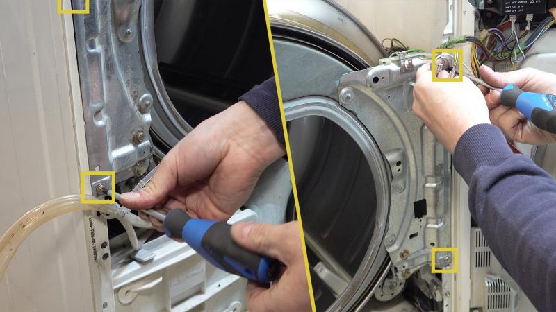 Schrauben der vorderen Traverse lösen Schrauben der vorderen Traverse lösen