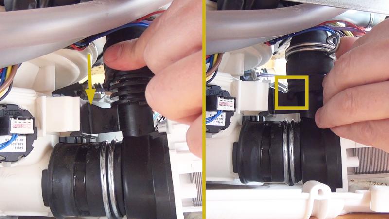 Ablaufschlauch einsetzen Ablaufschlauch einsetzen