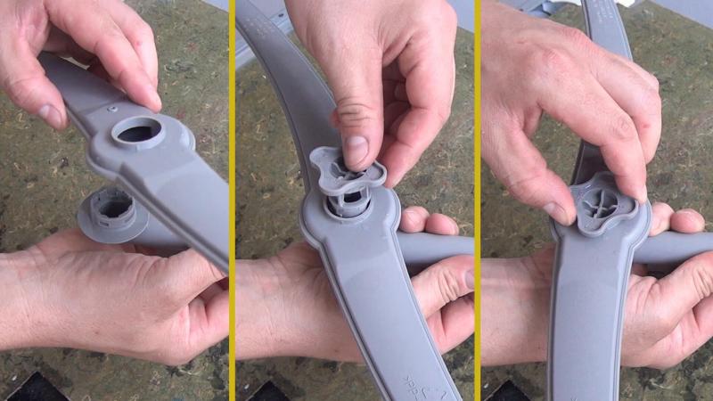 Oberen Spülarm zusammenbauen Oberen Spülarm zusammenbauen