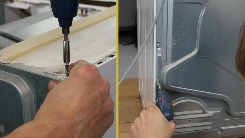 Trockner Rückwand verschrauben Trockner Rückwand verschrauben