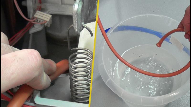 Wasser durch die Öffnung des Sensors absaugen Wasser durch die Öffnung des Sensors absaugen