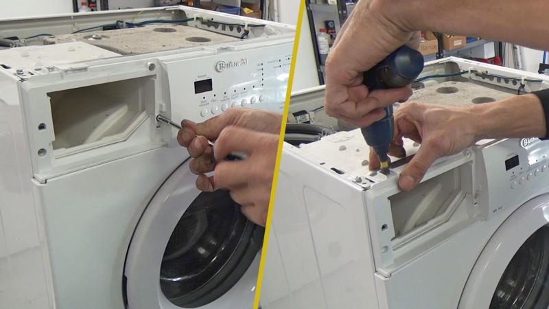 Bedienblende verschrauben Bedienblende verschrauben