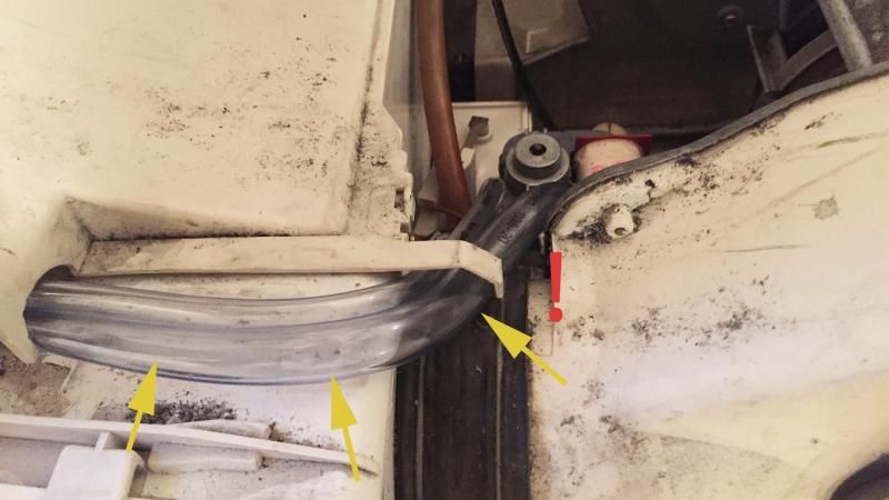 Lage der Schläuche kontrollieren Lage der Schläuche kontrollieren